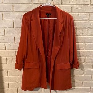 Red Terracotta Crepe Blazer